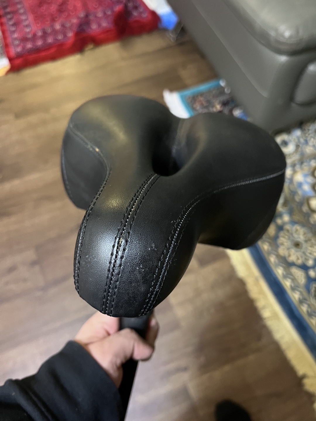 Bike wide foam Seat with seat post/pole - photo 2