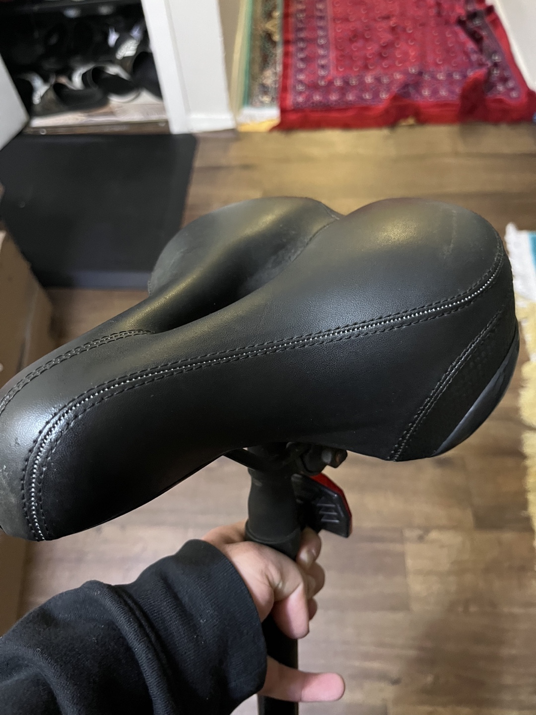 Bike wide foam Seat with seat post/pole - photo 5