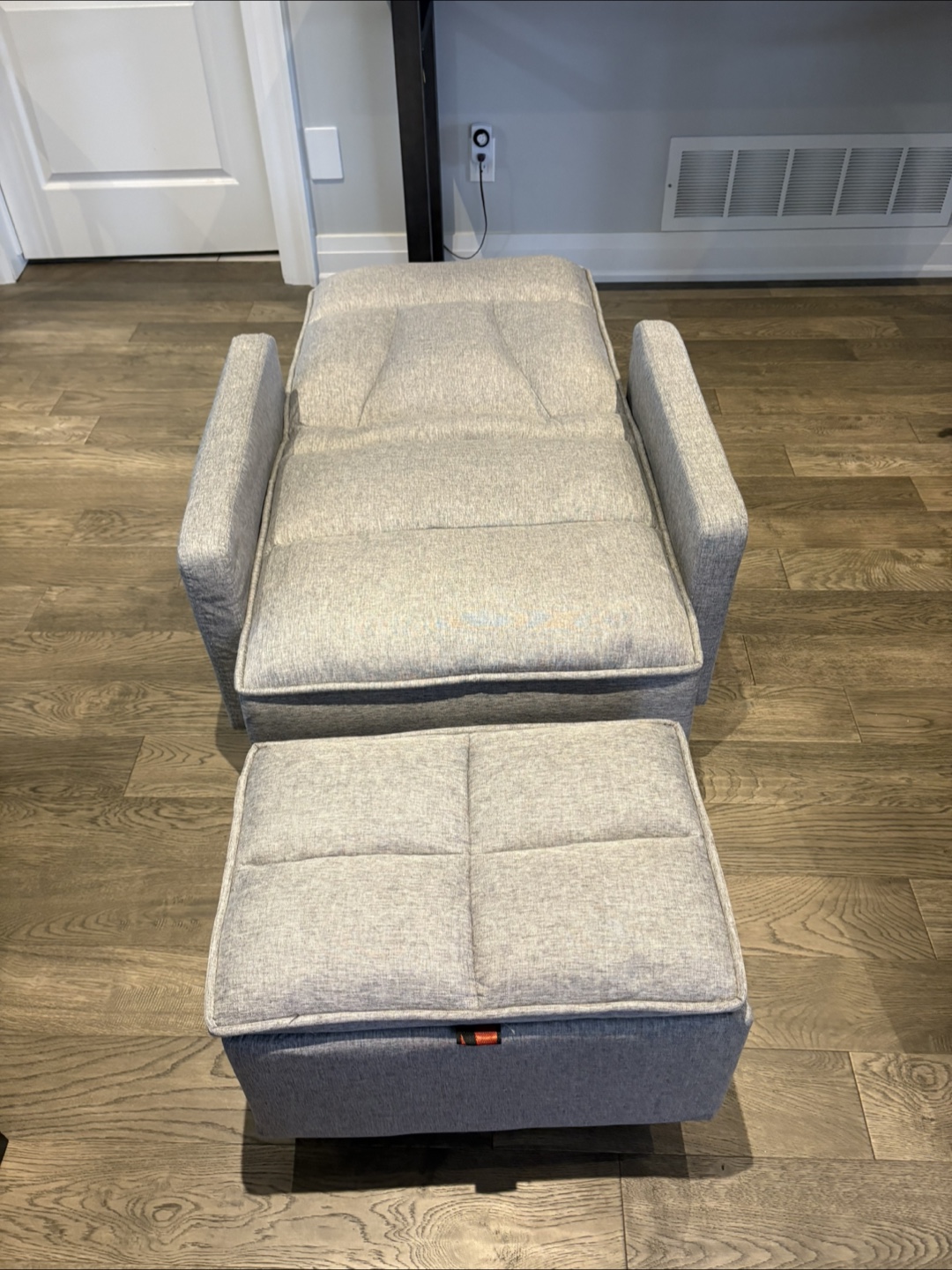 Grey Recliner Chair with Ottoman - photo 5