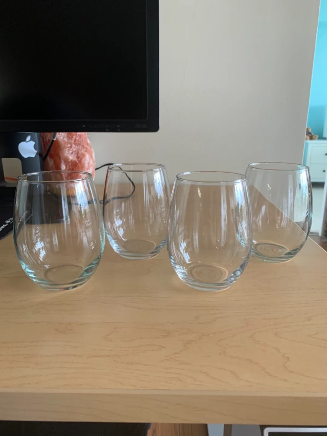 Set of four stemless wine glasses thumbnail
