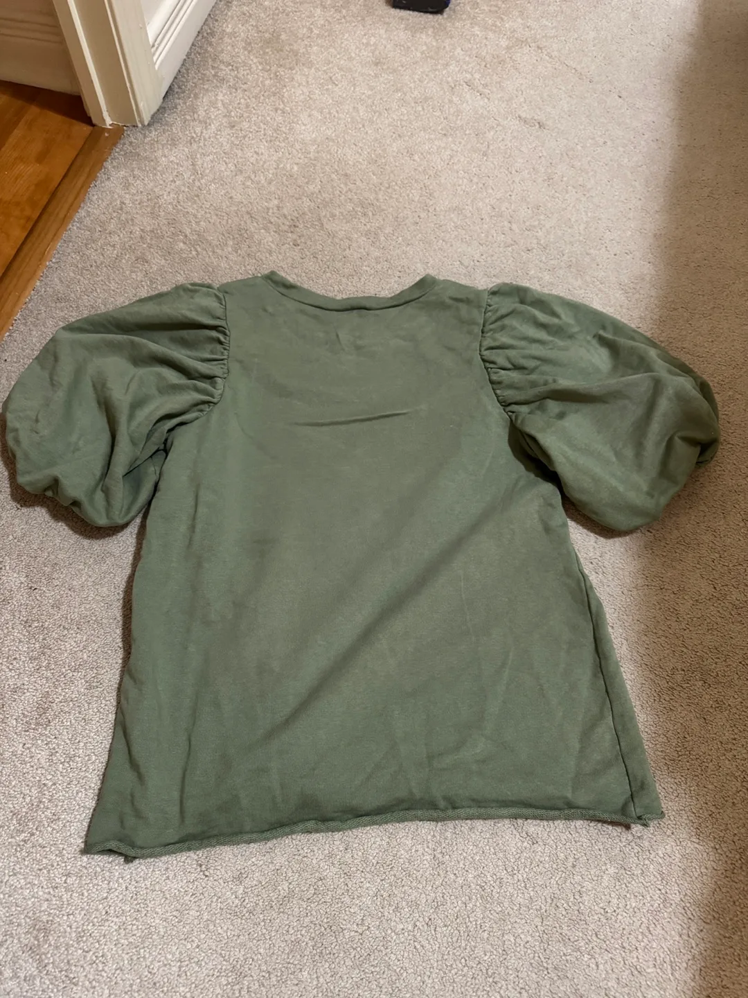 Olive Green Puff Sleeve Top image indicator(2)