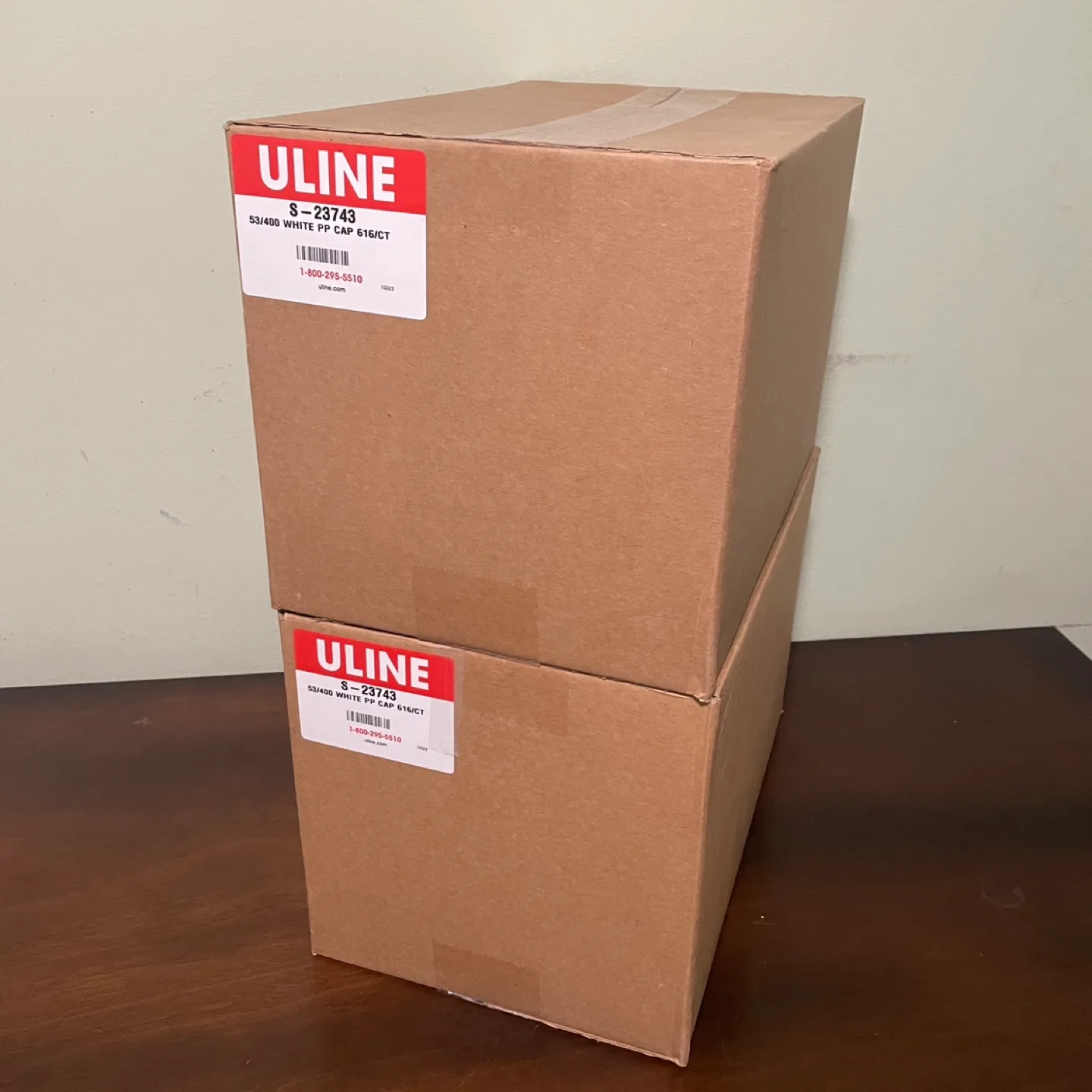 Uline 53/400 Ribbed Polypropylene Caps 1232 pcs. (2 boxes) image indicator(5)