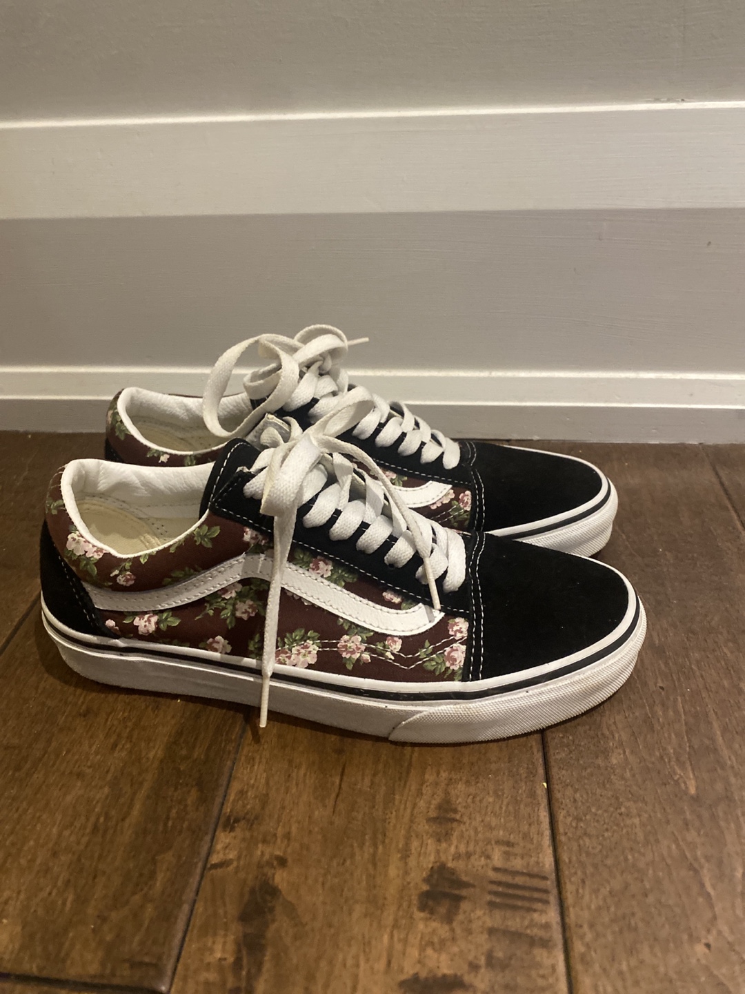 Vans Old Skool Floral Skate Shoes - Women's Size 7