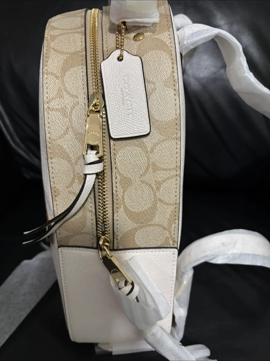 Coach Jordyn Backpack in Light Khaki/Chalk image indicator(4)