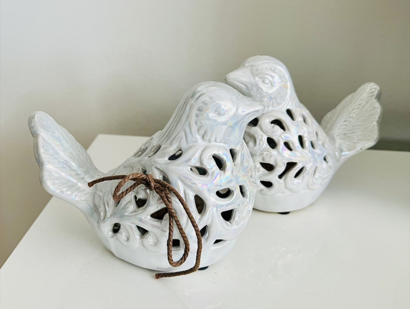 A Pair of Decorative Ceramic Birds