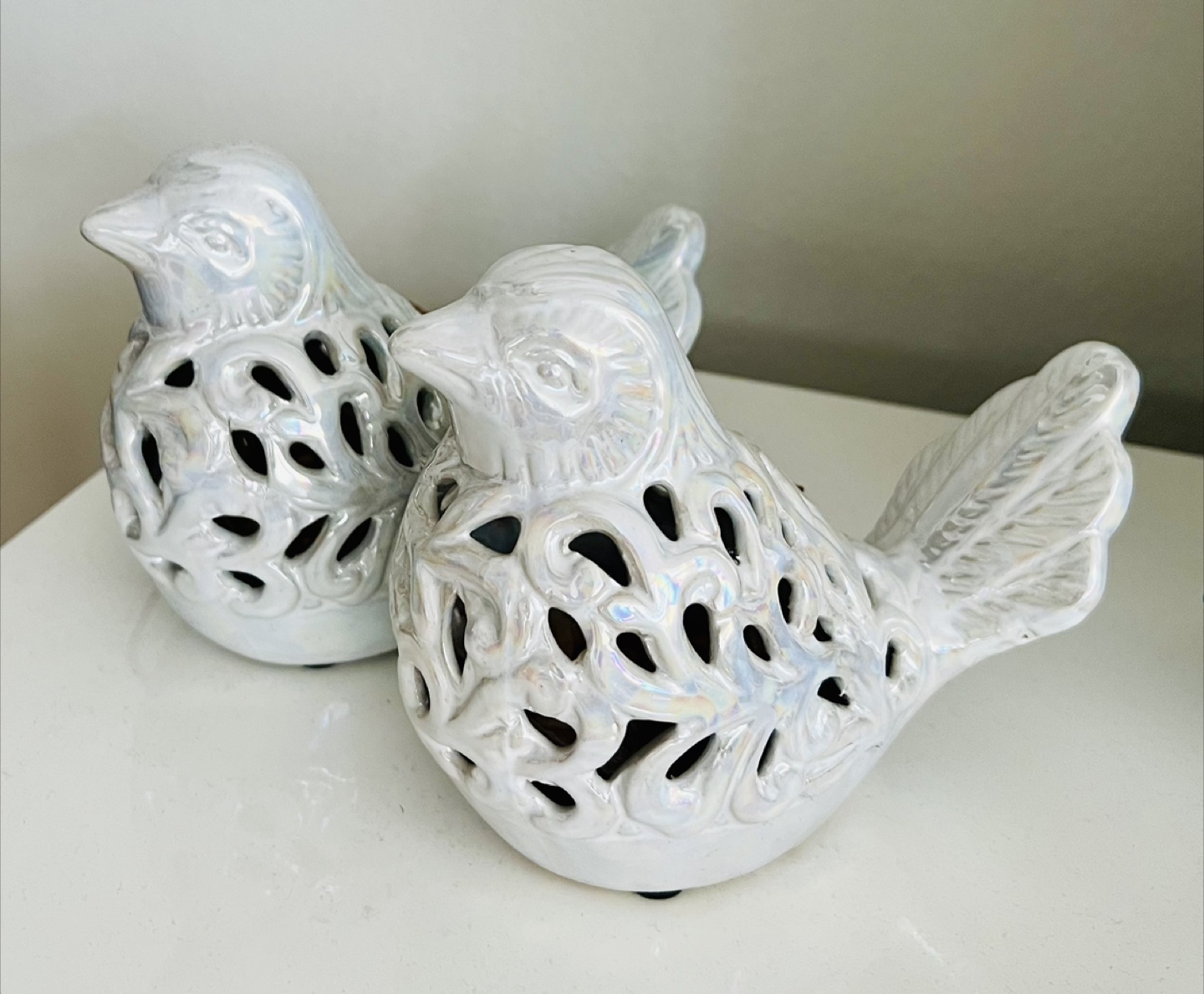 A Pair of Decorative Ceramic Birds - photo 3