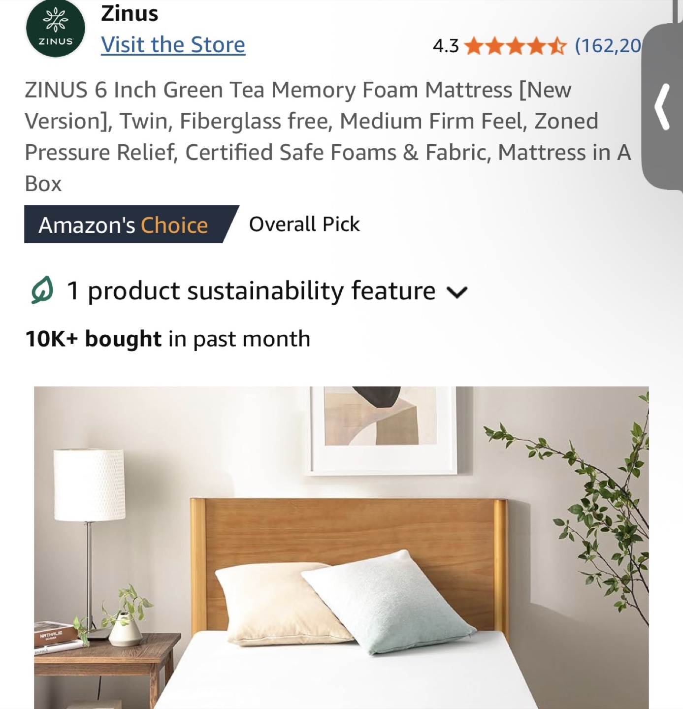Zinus 6” Mattress (Unopened) - photo 2