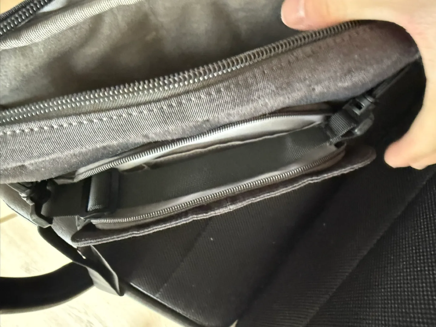 Dark Grey Shoulder Bag with Multiple Compartments image indicator(4)