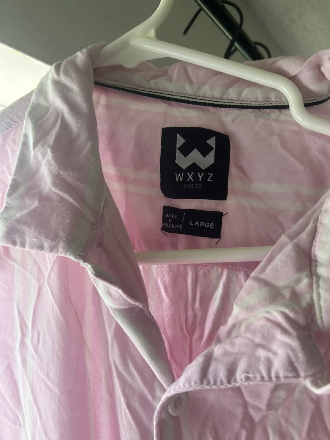 WXYZ Co. Men's Large Purple Striped Button-Up Shirt image indicator(3)