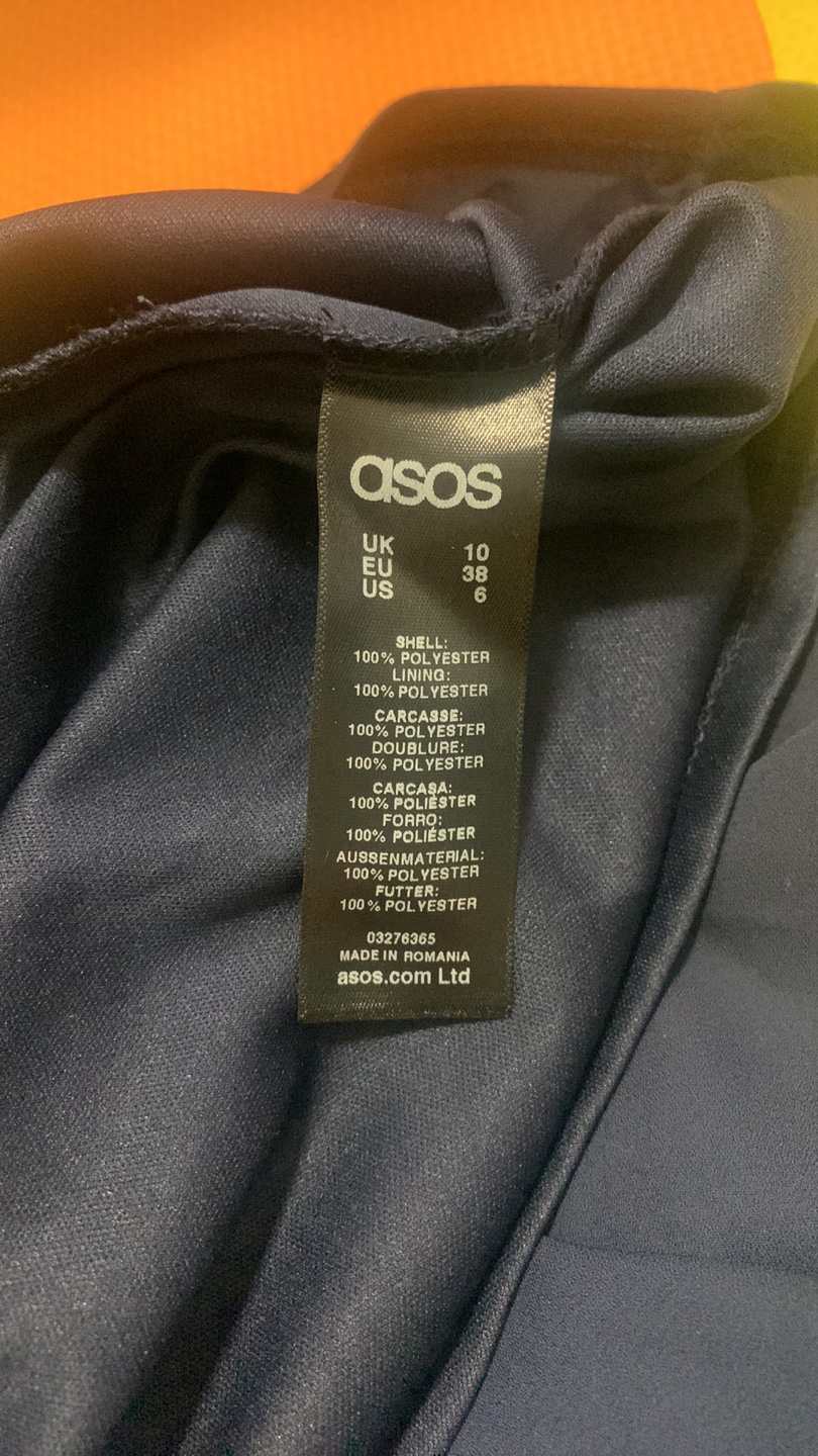 ASOS Navy Blue Strapless Mini Dress Size 6 - photo 5