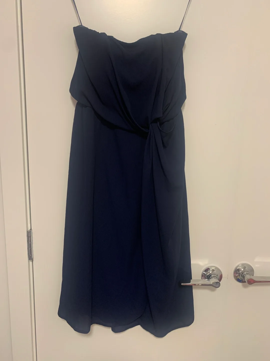 ASOS Navy Blue Strapless Mini Dress Size 6 thumbnail