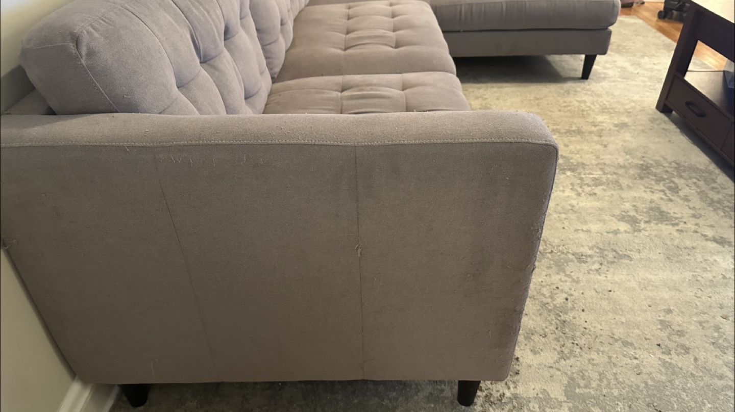 Gray Sofa with Chaise - photo 4