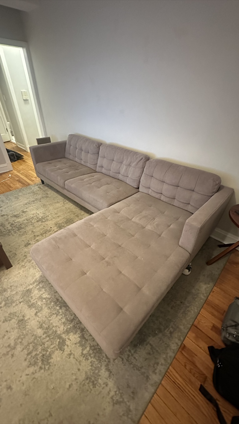 Gray Sofa with Chaise - photo 2
