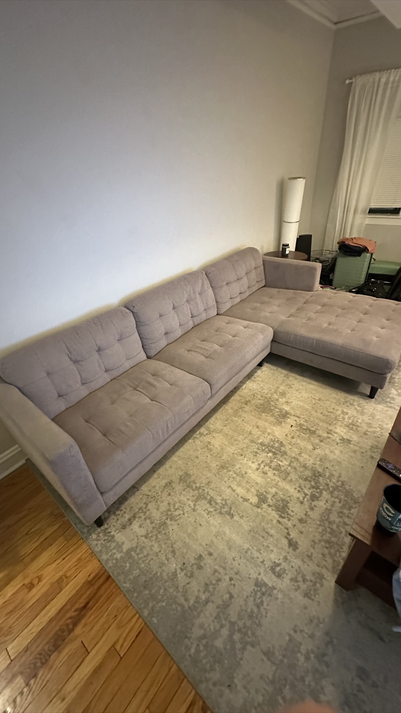 Gray Sofa with Chaise