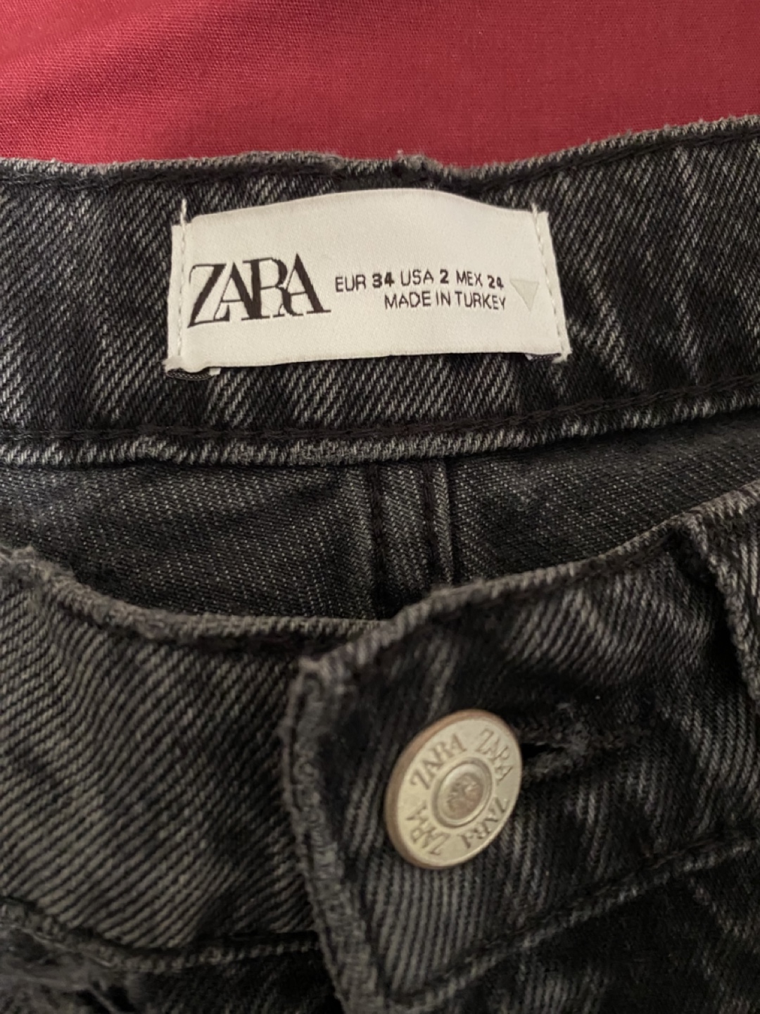 Zara Black Plaid Jeans Size 26 - photo 3