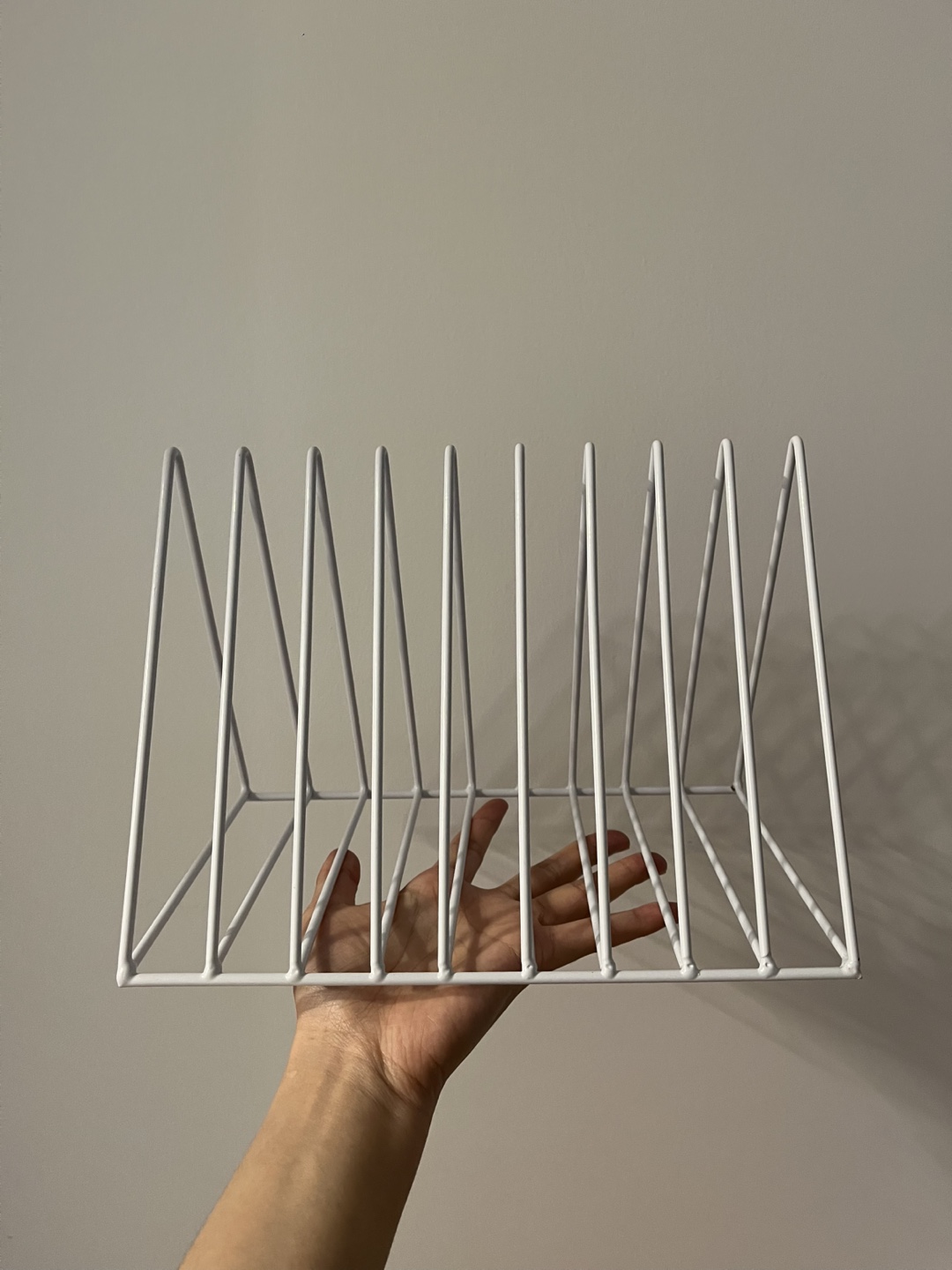 Metal Book/Magazine Organiser - White