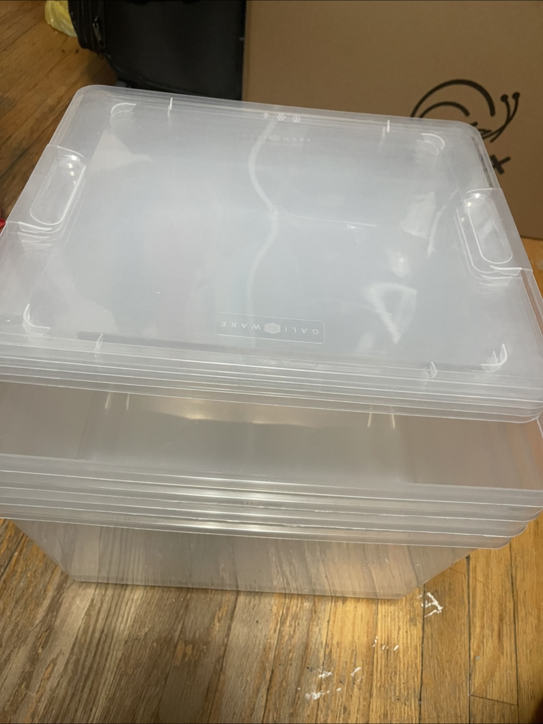 Clear Plastic Bins 🏒