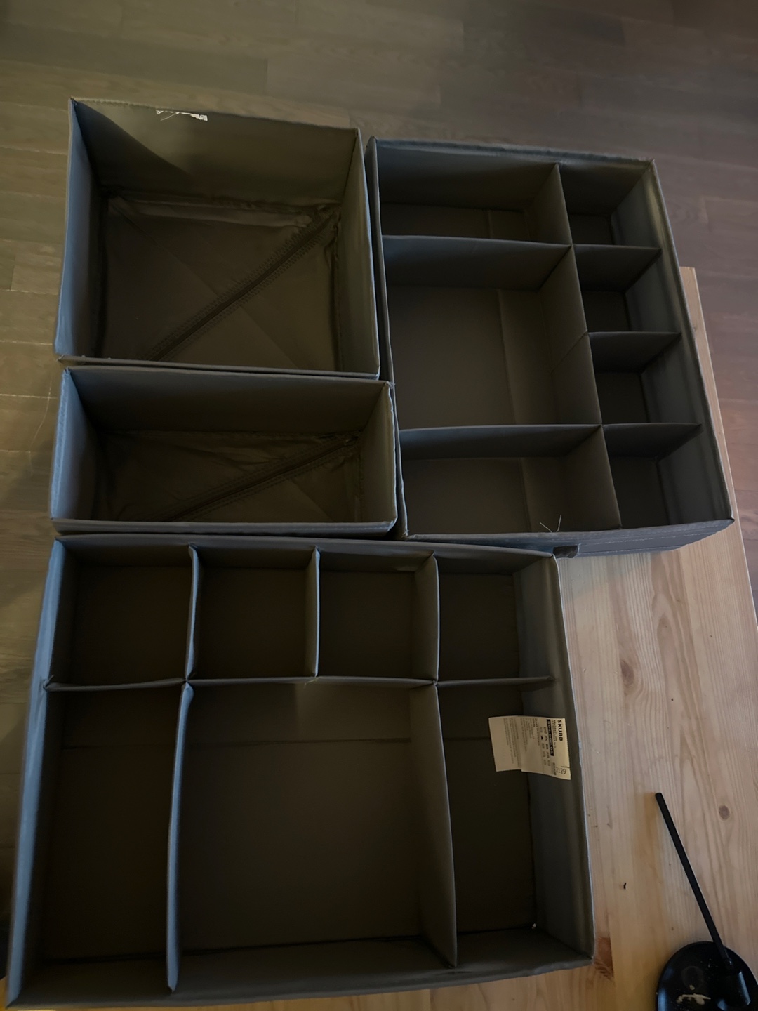 Grey Fabric Drawer Organizers