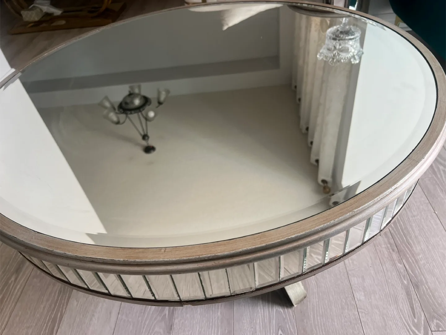 Silver wooden coffee table image indicator(3)