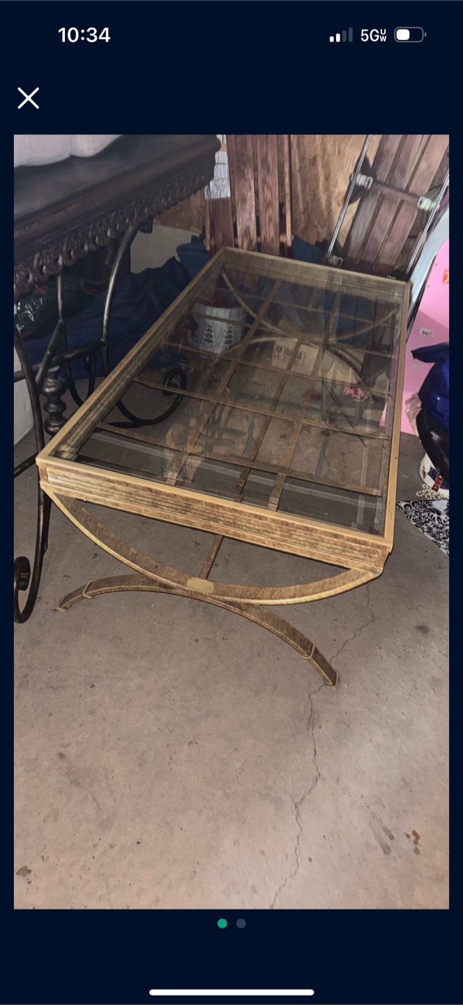 Glass coffee table