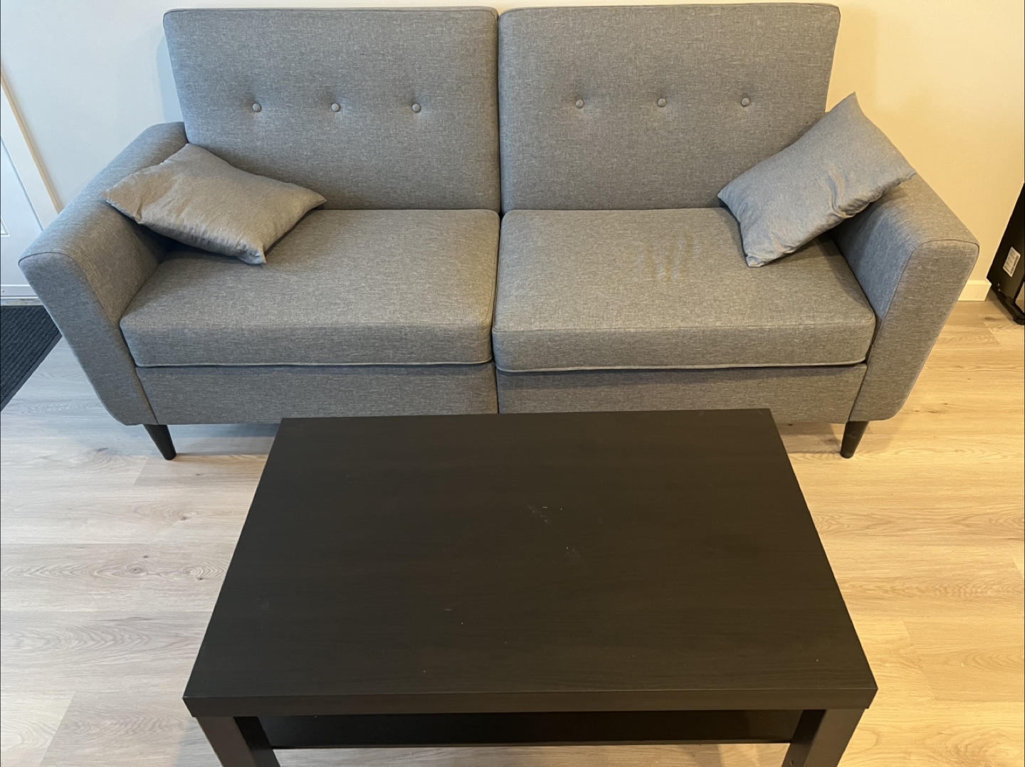 Grey Sofa and Coffee Table Set