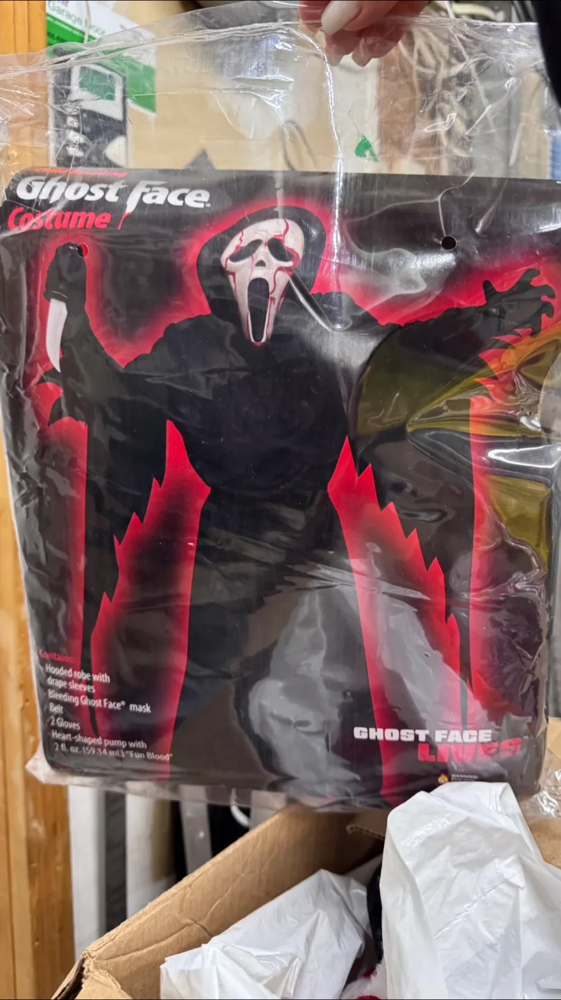 Fun World Ghost Face Costume - Size Medium 8-10 thumbnail
