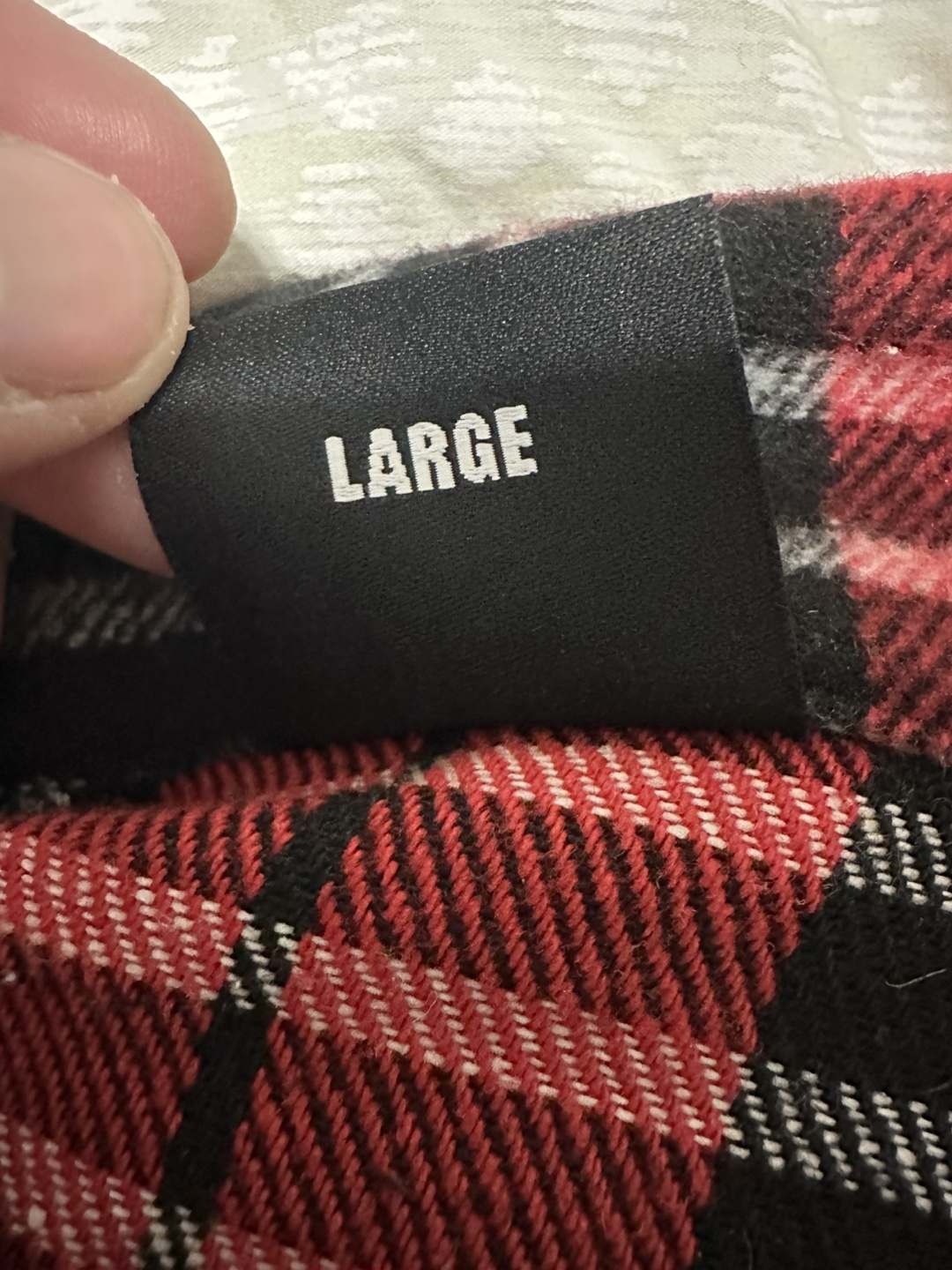 Revenge Flannel Shirt - Large - Red Black White Plaid - photo 3