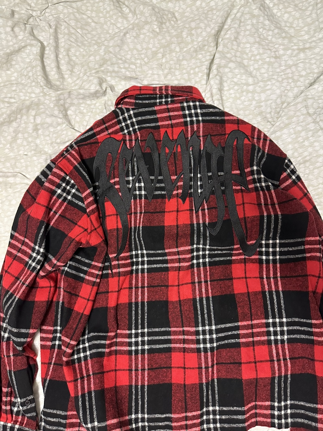 Revenge Flannel Shirt - Large - Red Black White Plaid - photo 2