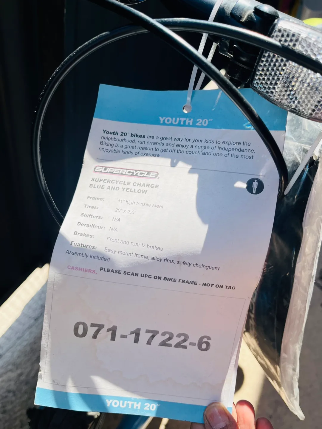 Supercycle Youth 20" Blue and Yellow Bicycle image indicator(4)