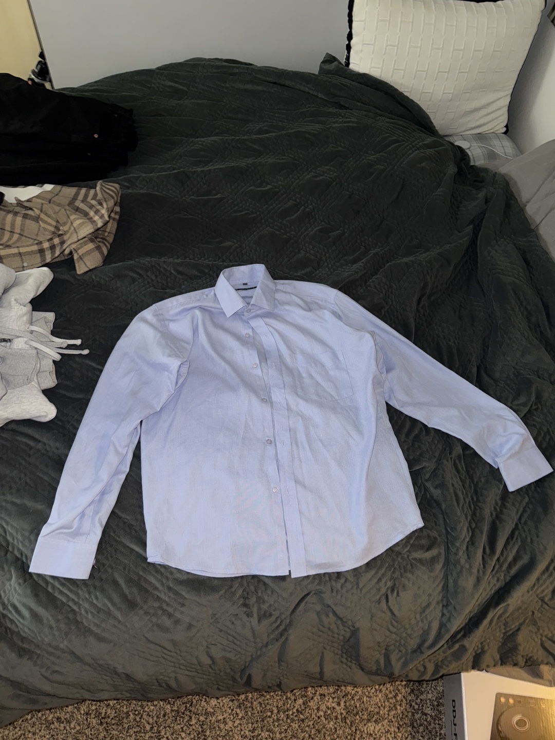 Men's Light Blue John Devis Dress Shirt - Size 40