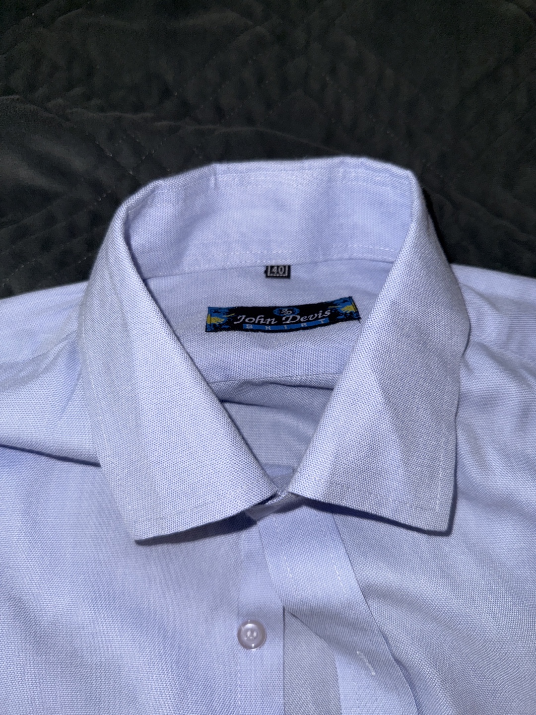 Men's Light Blue John Devis Dress Shirt - Size 40 - photo 3