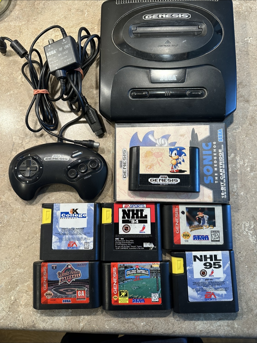 Sega Genesis Console with Games and Accessories