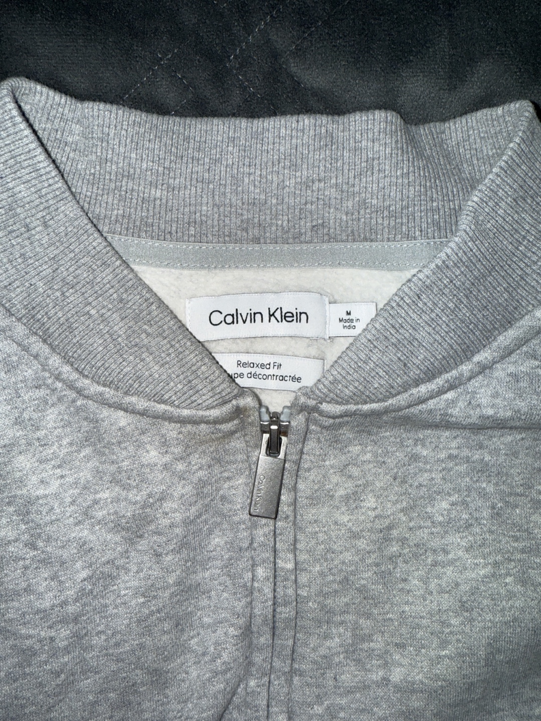 Calvin Klein Men's Grey Zip-Up Sweater - Size Medium - photo 4