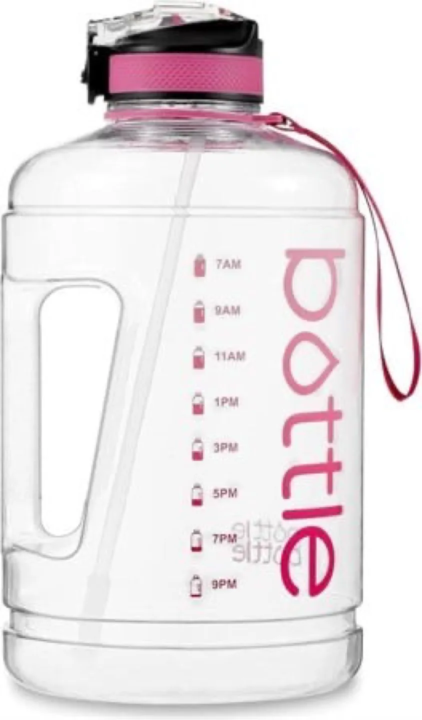 Large Capacity Water Bottle with Time Markers thumbnail