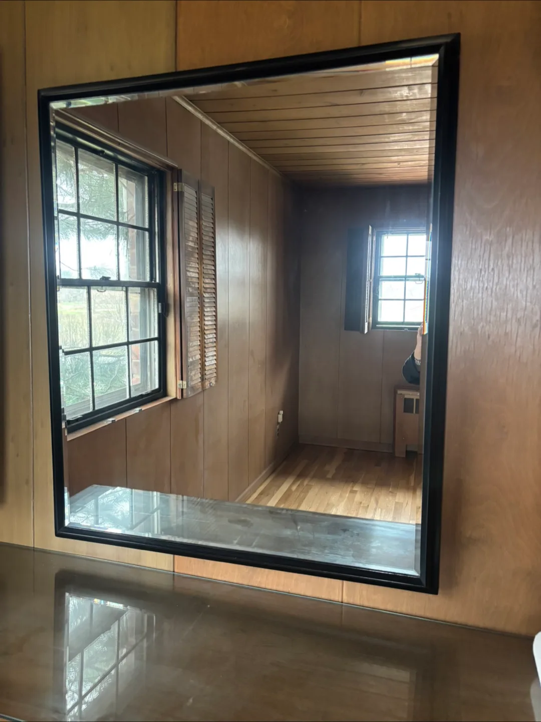 Vintage Black Framed Mirror image indicator(2)