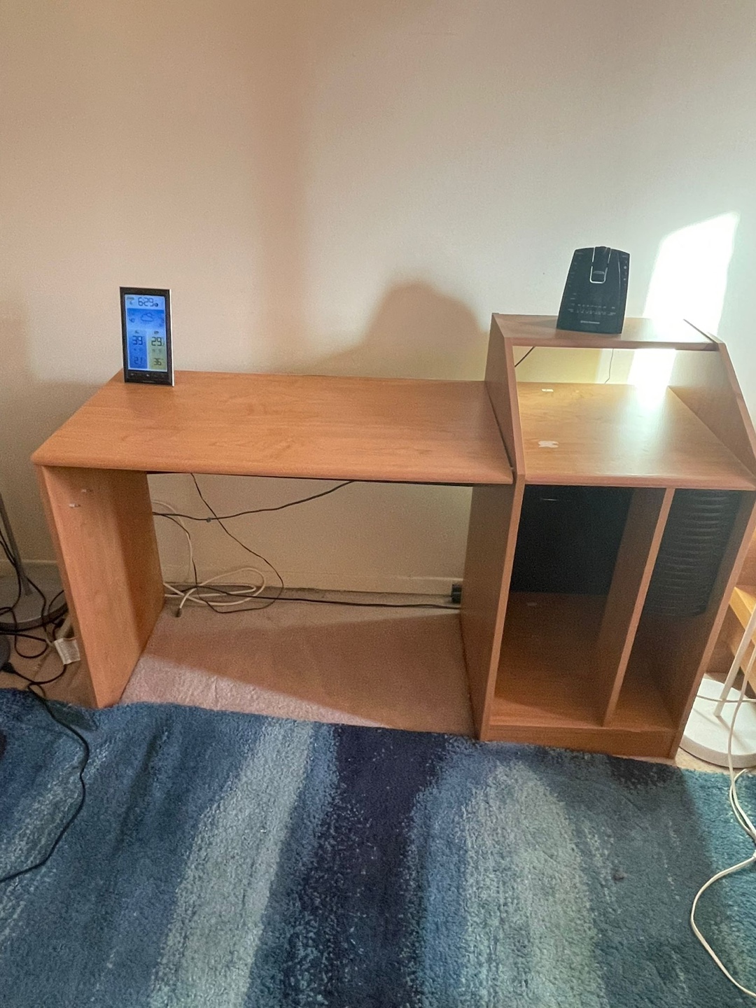 Wooden Computer Desk with Hutch