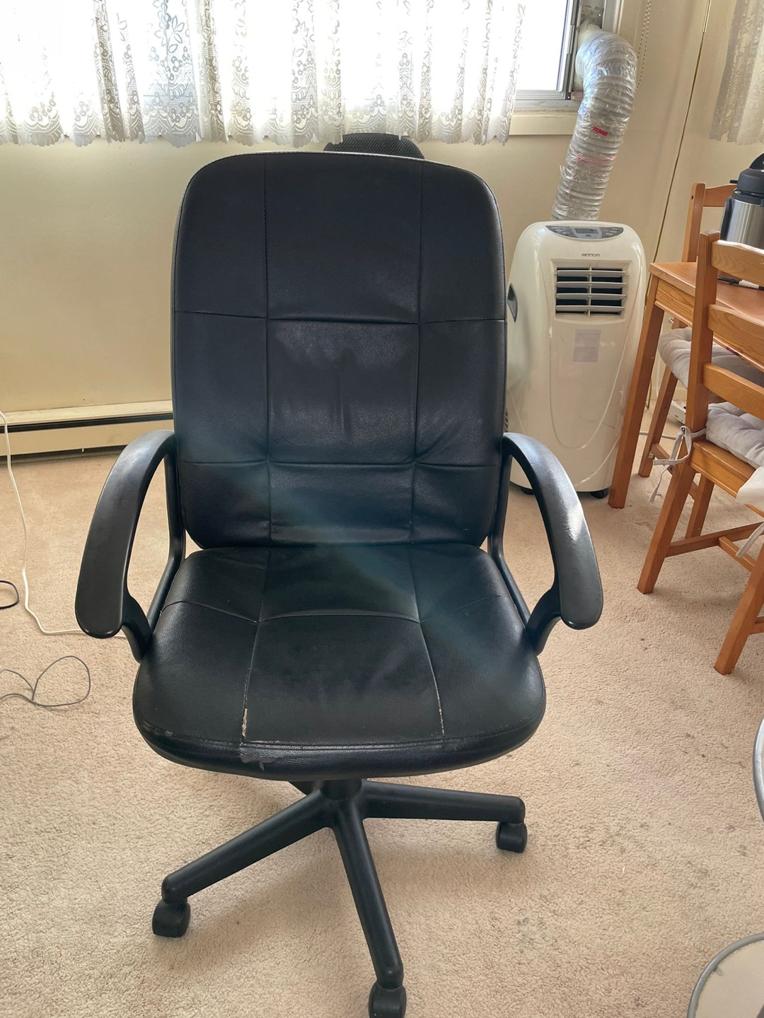 Black Office Chair with Wheels