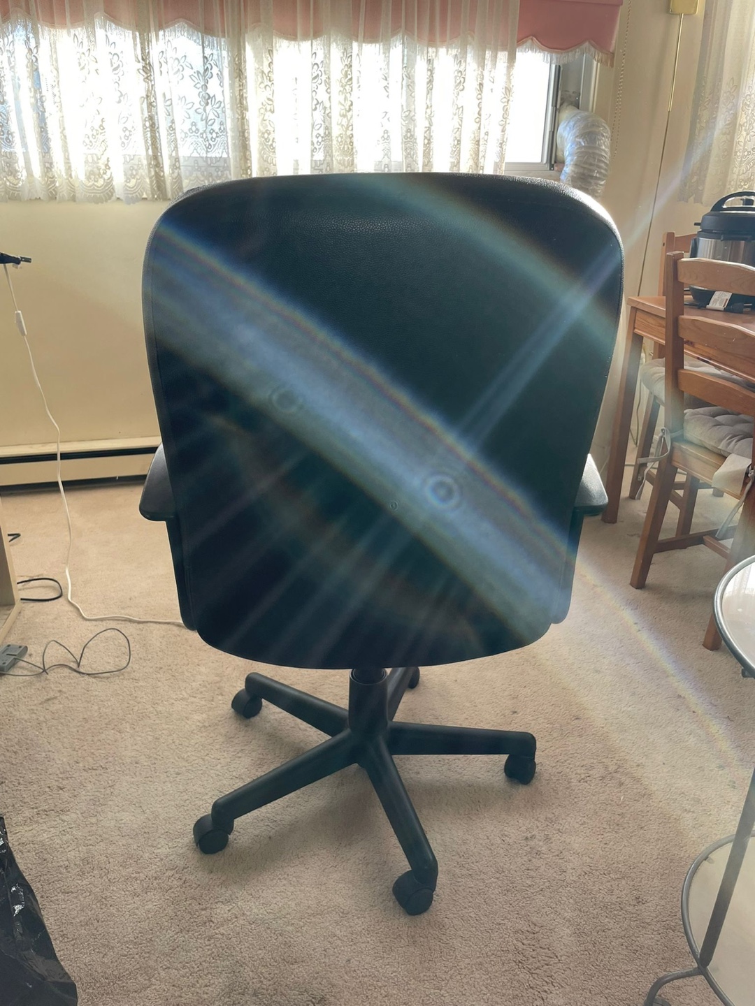 Black Office Chair with Wheels - photo 2