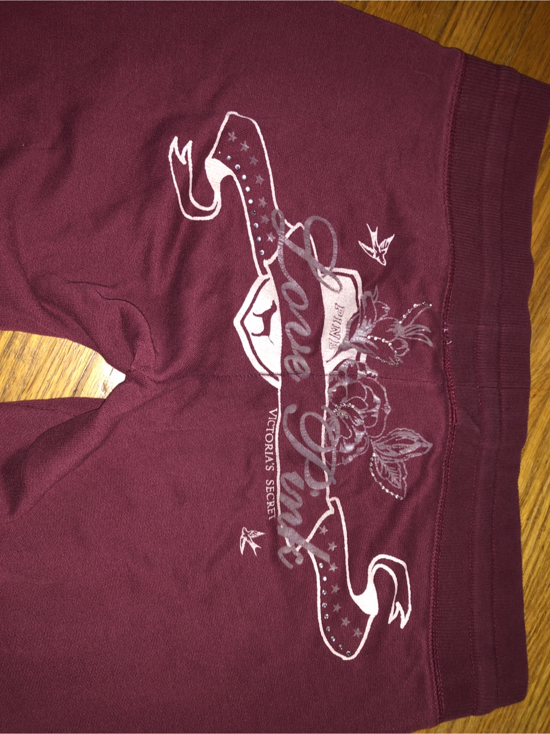 Pink by Victoria's Secret Maroon sweatpants size small - photo 2