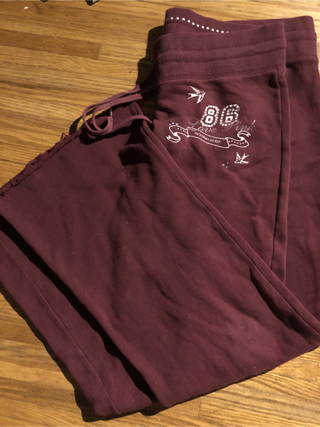 Pink by Victoria's Secret Maroon sweatpants size small