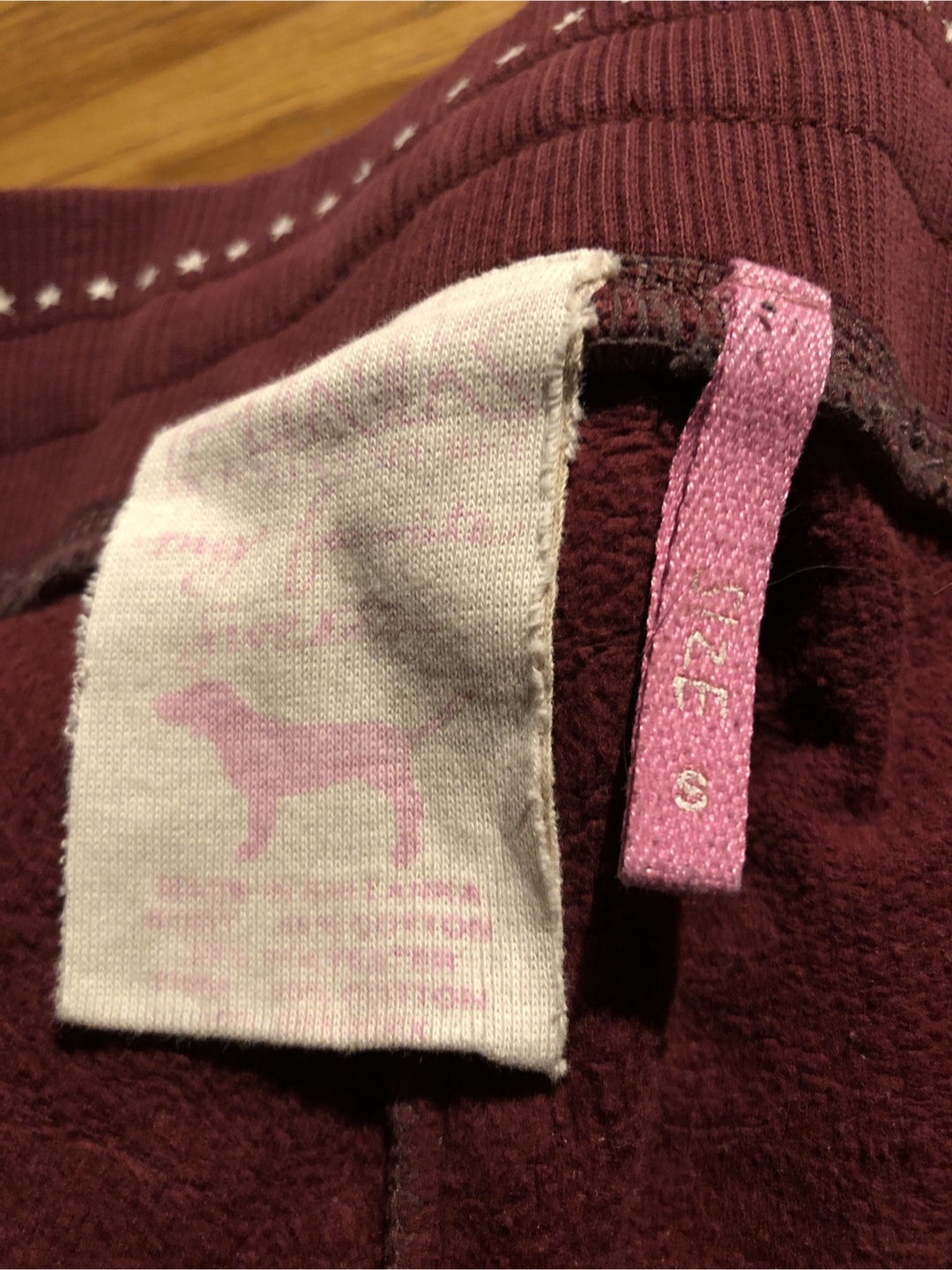 Pink by Victoria's Secret Maroon sweatpants size small - photo 4