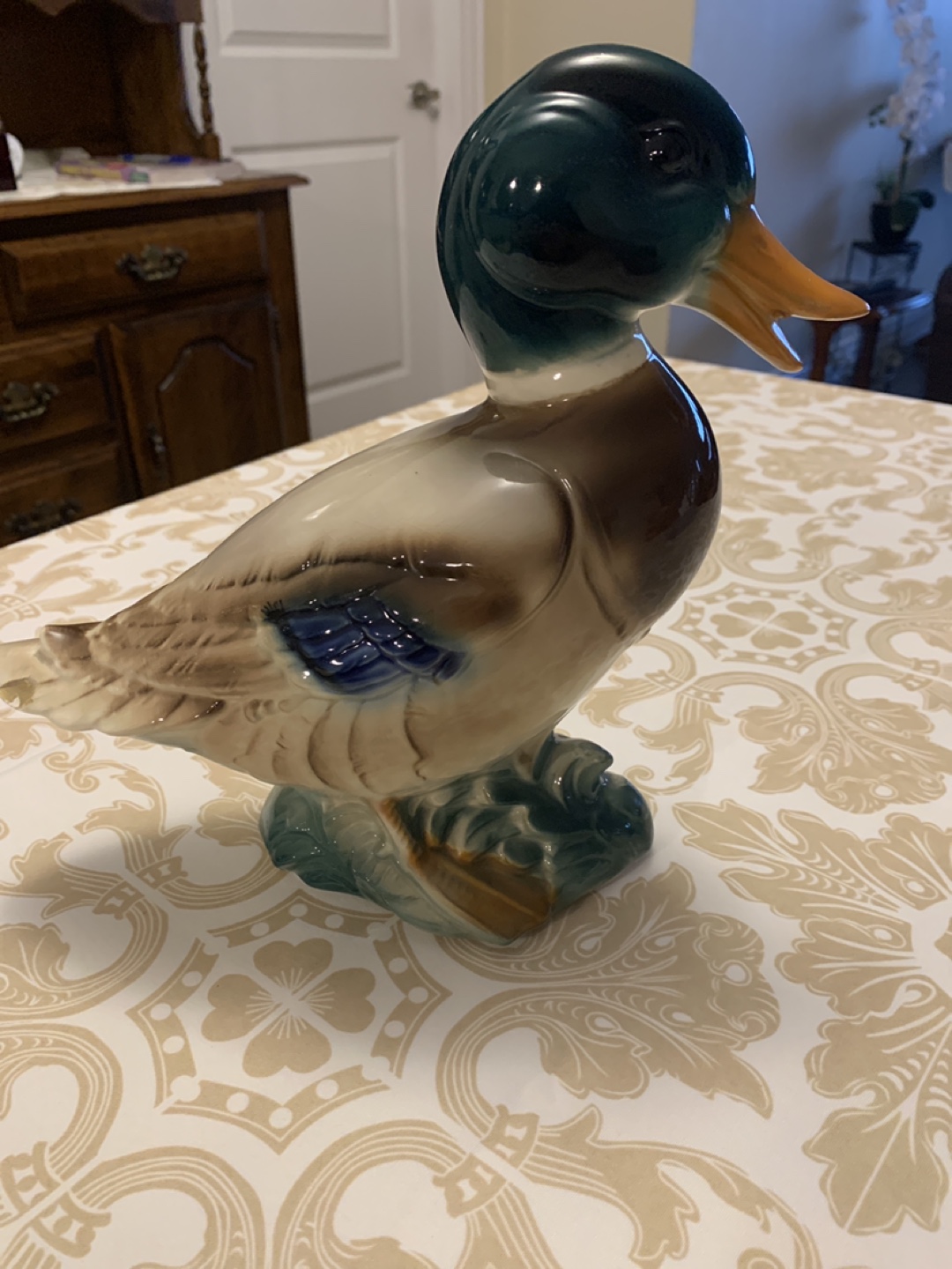 Vintage Ceramic Mallard Duck Figurine