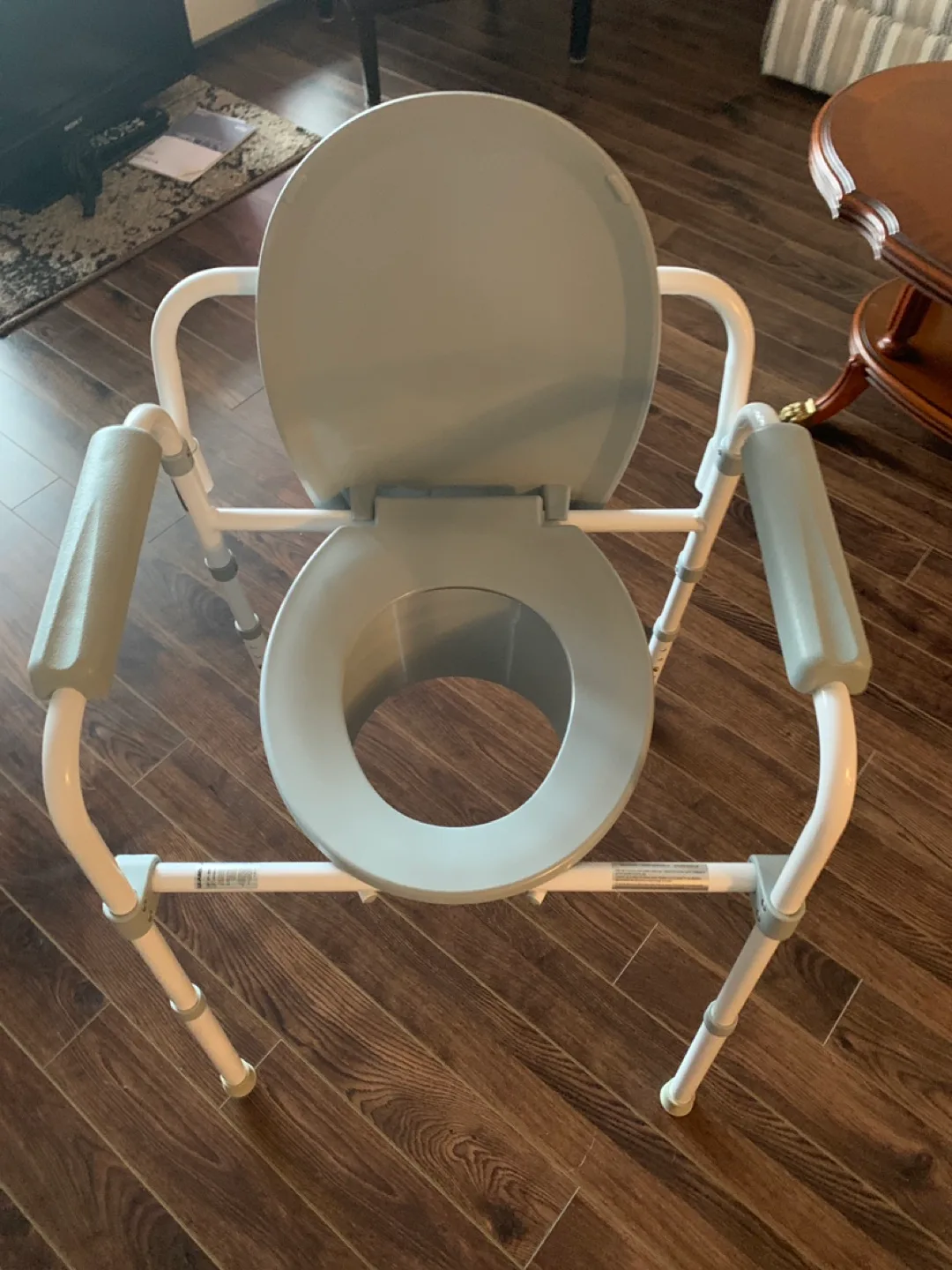 Adjustable Commode, Elevated Toilet Seat with Arms thumbnail