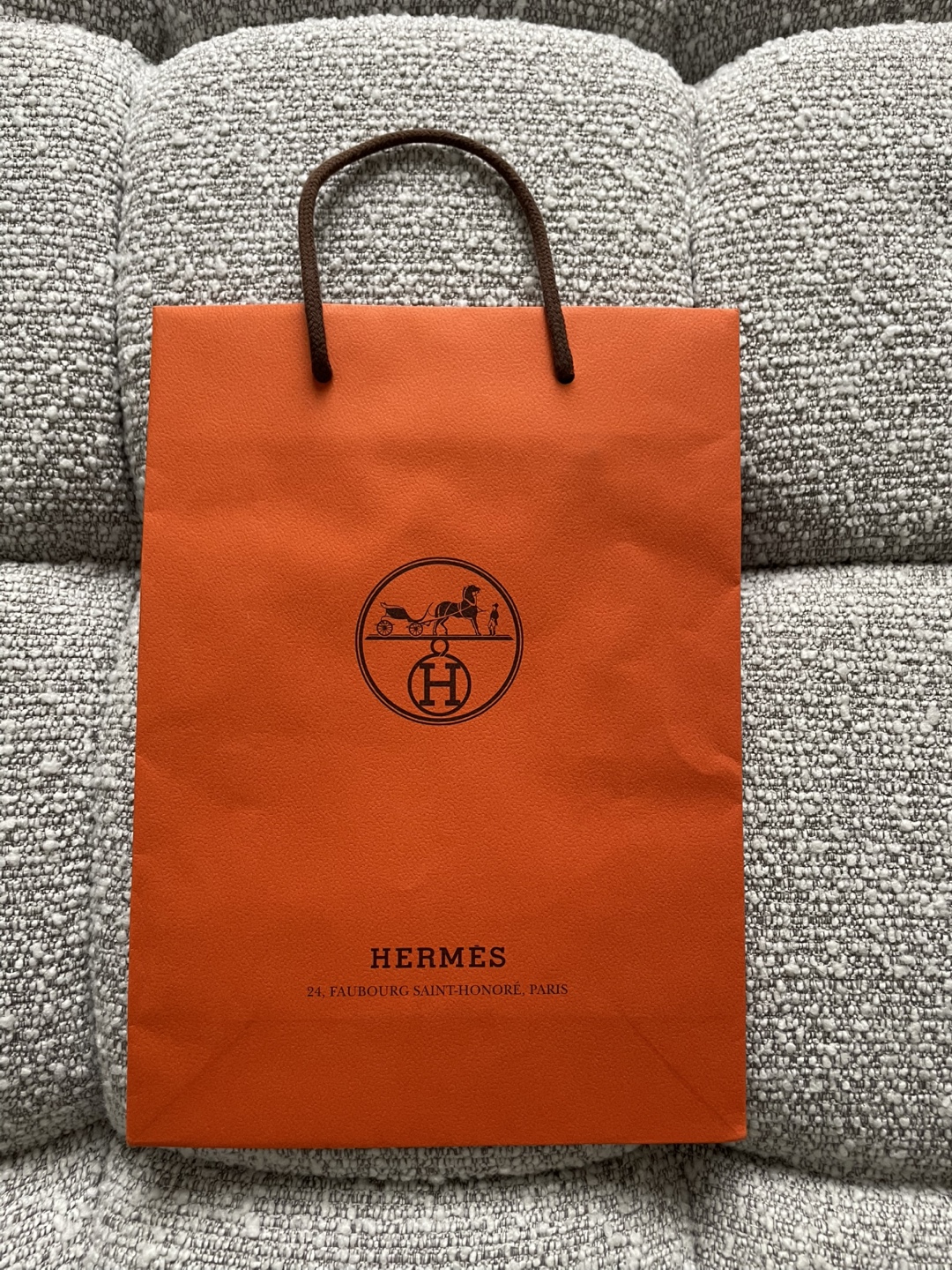 Hermes Orange Shopping Bag(small)