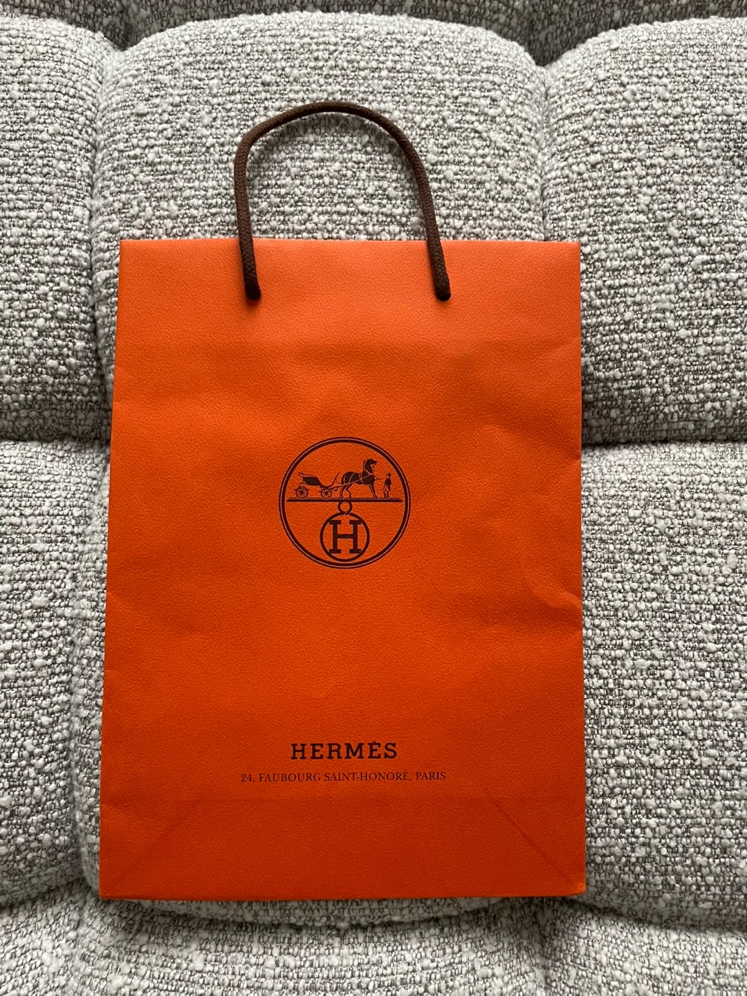 Hermes Orange Shopping Bag(small) thumbnail