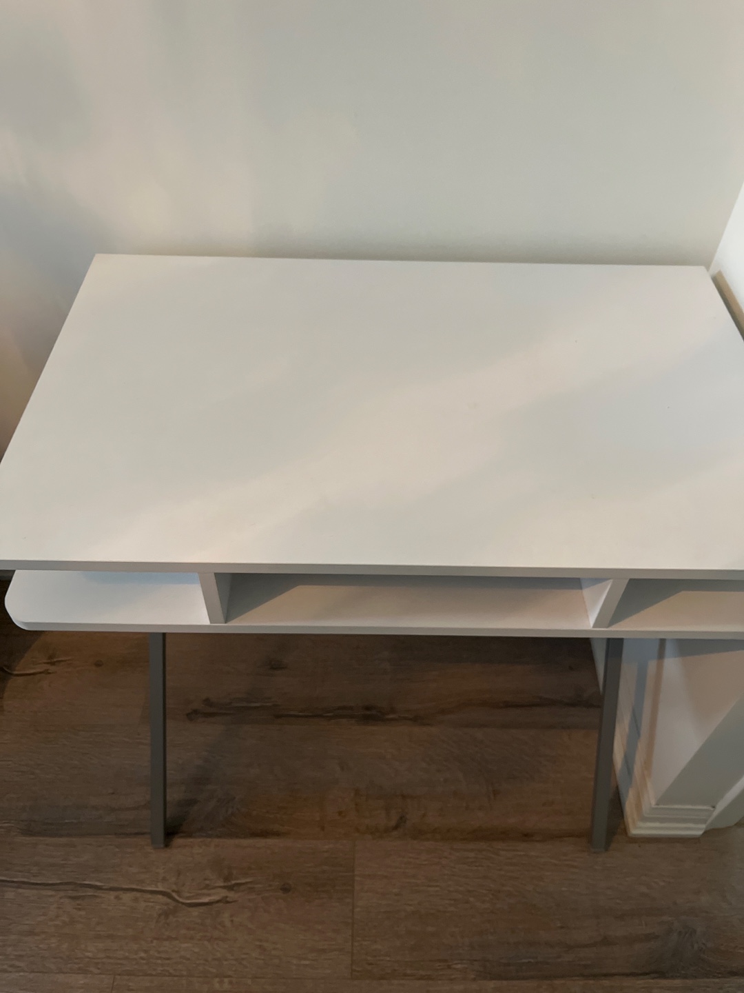 White Computer Desk with Storage - photo 2