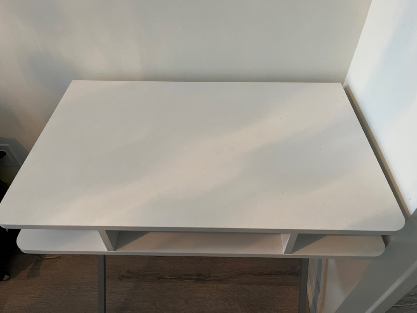 White Computer Desk with Storage - photo 3