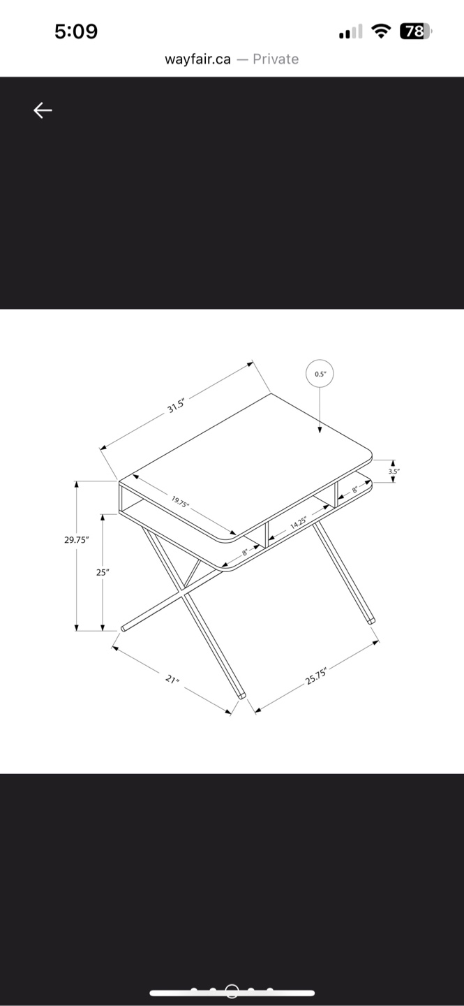White Computer Desk with Storage - photo 5