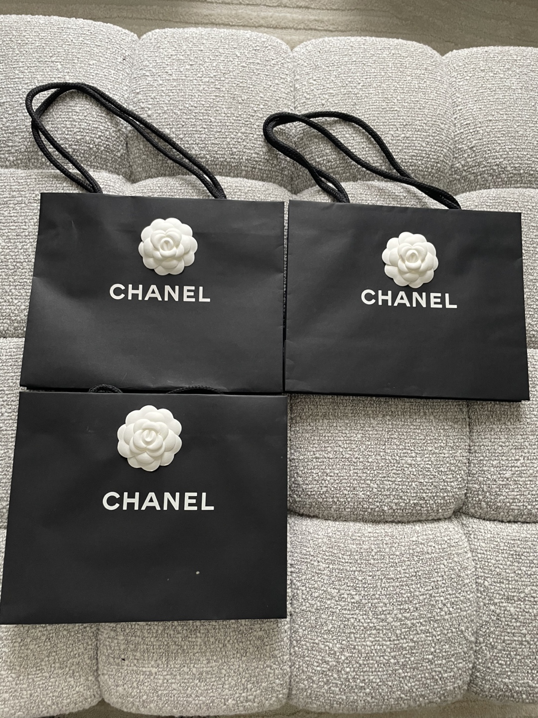 Three Chanel Shopping Bags