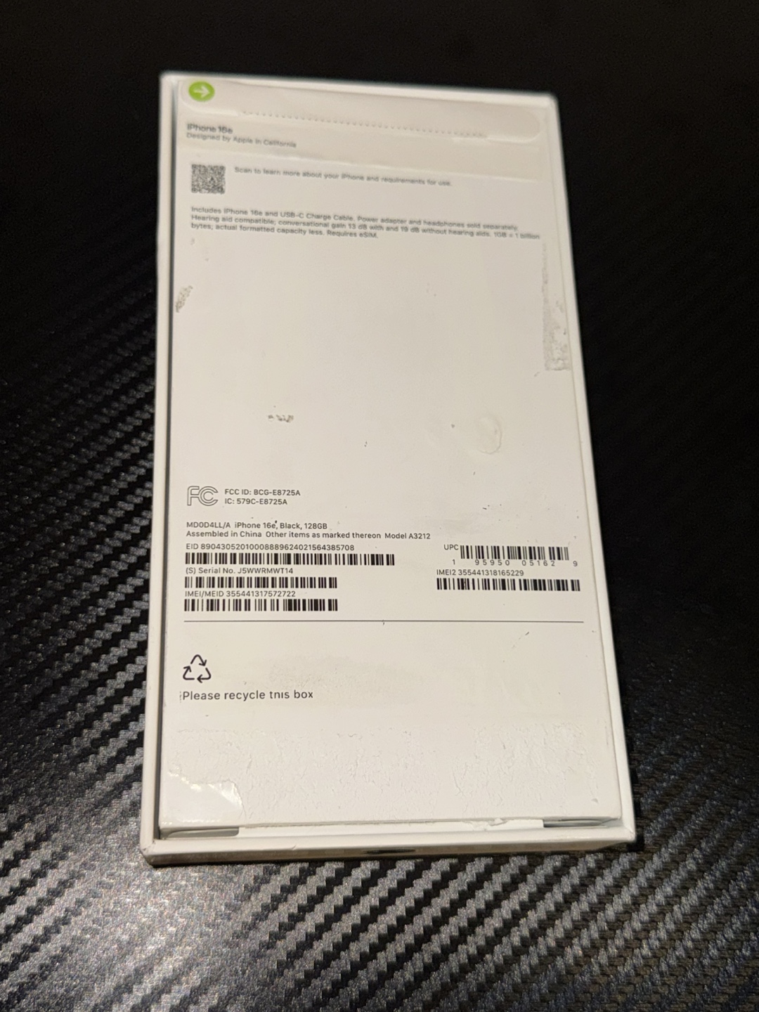 iPhone 16e 128GB Black - New, Unused - photo 2